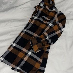 Patagonia Black and Brown Plaid Button Down Shirt